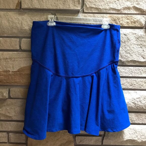 Beyond the Bump Blue Skirt - Picture 2 of 16